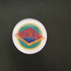 MLB Round Pin Button with White, yellow, green, red, blue Accents